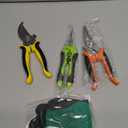 3 Pack Garden Pruning Shears Stainless Steel Blades Handheld Pruners Set with Gardening Gloves