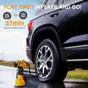 Tire Inflator Portable Air Compressor Built in 𝐁𝐚𝐭𝐭𝐞𝐫𝐲 - Corded/Cordless Tire Inflator - 𝟗𝟔𝟎𝟎 𝐦𝐀𝐡 & 12V DC, Faster Inflation Handheld Air Compressor, 160PSI Air Pump for Car, SUV, 04