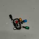 6PCS 1/4 Hex Shank Drill Bit Holders Keychain for Nut & Impact Driver Drill Bits, Push to Unlock Aluminum Alloy Screwdriver Bit Holder Key Chain, Portable Carabiner Bits Holder,Tool Gifts for Men