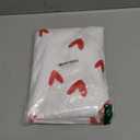 Horaldaily Valentine Tablecloth 60120 Inch Rectangle, Mini Love Hearts White Washable Table Cover for Party Picnic Dinner Decor