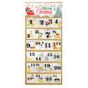 HOWAF Christmas Fabric Advent Calendar, 58 x 128 cm Fillable Advent Calendar 2025, Christmas Countdown Calendar with 24 Large Pockets to Fill Yourself, Hanging Calendar Countdown to Xmas