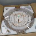 42'' Fandelier Ceiling Fan with Light, Retractable Chandelier Fan, 3 Color Temperature, 6 Wind Speed, Crystal Ceiling Fan for Bedroom Living Room Dining Room-Gold