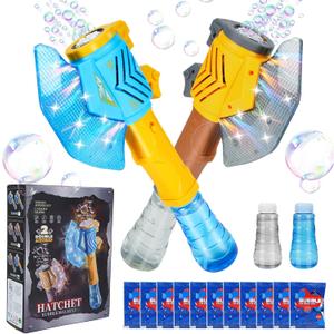 Bubble Machine Gun for Kids,Bubble Wands for Toddlers Toys 3+ Years Old,Summer Toys,Toy for Boys Girls Outdoor Indoor Birthday Wedding Party,Gifts (Blue&Brown)