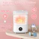 Fisca Baby Bottle Sterilizer and Dryer, 5-in-1 Large Capacity Bottle Sanitizer and Dryer, 2 Layers Compact Baby Bottle Electric Steam Sterilizer and Dryer for Baby Bottles, Pacifiers, Pump Parts