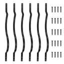 50-Pack Curve Aluminum Balusters for Deck Railing,32.25"x1" Staircase Baluster with Screws, Spondles for Outdoor Stair Porch (Shiny Black)