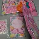 105 PCS Axolotl Birthday Decorations Party Supplies Axolotl Themed Party Decorations Includes Backdrop Banner Cake Topper and Cupcake Topper Stickers for Birthday Party