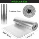 Reflective Insulation Roll 59 inch x 8.2Ft Double Bubble Reflective Aluminum Foil Wrap Insulation Sheet Thermal Shield Radiant Barrier for Winter RV Window Thermal Cold Insulation Summer Heat - Silver