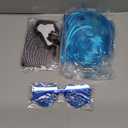 PLULON Sky Blue Bob Wig and Sunglass Set, Neon Short Bob Wig Sunglass Pack Costume Colorful Cosplay Wig Hairpieces for Bachelorette Neon Party Favors, Halloween Decorations