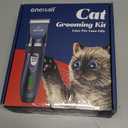 oneisall Quiet Cat Clippers for Matted & Long Hair, 2-Speed Cordless Pet Shaver Grooming Kit for Cats, Small Dogs & Animals (Blue)