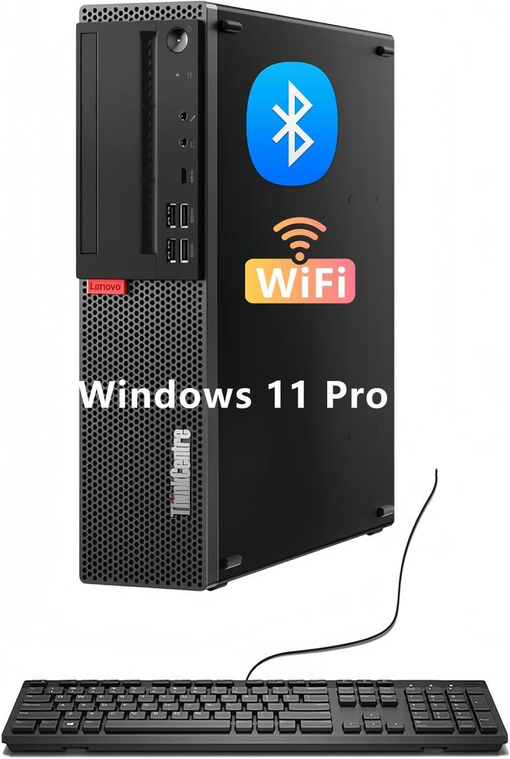 Lenovo ThinkCentre M920S SFF Desktop, Core i5-8500T, 8GB DDR4, 256GB SSD, WiFi, BT, Keyboard & Mouse, Windows 11 Pro