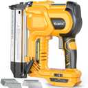 Cordless 2" Brad Nailer Compatible with DeWalt 20V Battery(No Battery), Ecarke 2 in 1 Electric Nail Gun Staple Gun with 18GA Nails/Staples, Battery Power Nail Gun for Trim Wood Crafting Home Carpentry