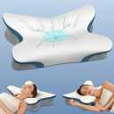 Cervical Pillow for Neck Pain Relief  Ergonomic Neck Pillow for Sleeping Contour Memory Foam Pillows for Neck Support, Orthopedic Bed Pillow for Side Back Stomach Sleepers