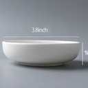 4pcs White Ceramic Seasoning Dishes Dipping Bowls Appetizer Plates,3.8 inch