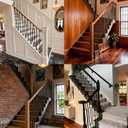 WICHEMI 32 Pack Balusters for Staircase Interior, 44" x1/2" Wrought Iron Stair Balusters Indoor Hollow 16 Single Rectangle 16 Straight with 64 Fixed Swivel Shoes