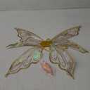 Large Gold Fairy Wings for Adults Dress Up Sparkling Sheer Wings Butterfly Fairy Halloween Costume Angel Wings for Women