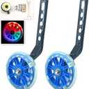 YJIAkid Single Speed Bicycle Thickened Flash Silent Training Wheel, Suitable For 12 14 16 18 20 Inch Bicycle (Blue)
