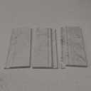 Retheno 3 Pack Carrara White Marble Baseboard Trim Molding 5 x12'' Polished Wall Base Moulding for Bathroom Wall and Kitchen Backsplas