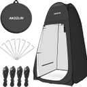 Pop Up Shower Tent Instant Privacy Tent Dressing Changing Tent Camping Tent Privacy Shelter with Windows & Carry Bag for Toilet Shower Dressing Changing 190T Silver Coated UV/Rain Protection