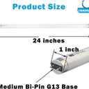 CHKADAWA 24 Inch Fluorescent Light Bulb F17T8/841 17 Watts, 2 Ft T8 17W Cool White 4100K Straight Linear Fluorescent Tube, G13 Medium Bi-Pin Base, 6 Pack