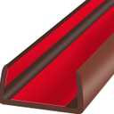 Rubber Edge Trim, Flexible Self Adhesive U Shaped Peel and Stick Edge Banding, 2"(50.8mm) U Channel Edge Protector, Edge Guards for Woods, Furniture, 20Ft, Brown Color