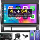 4G 64G Radio for Toyota Tacoma 2005-2013 Car Stereo Upgrade Android 13 8-Core 9'' HD Touch Screen with Wireless CarPlay & Android Auto, AHD Rearview Camera, Bluetooth, GPS Navigation