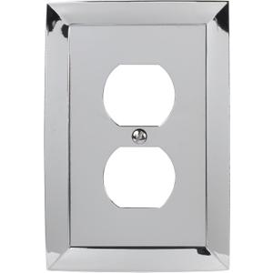 Amerelle 61DCH Studio Wallplate, 1 Duplex, Cast Metal, Polished Chrome, 1-Pack