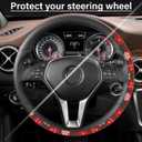 Christmas Car Steering Wheel Cover for Women Men, Non-Slip Breathable Steering Wheel, Snowflakes Steering Wheel Protector, Universal 14" 02/2-15" Fit Auto, Suvs