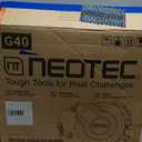 NEO-TEC 100ft 5/8 Inch Retractable Garden Hose Reel with Any-Length Lock Slow Auto Rewind Heavy Duty Hose Reel With 9-Pattern Nozzle 180° Swivel Bracket UV Resistant Wall Mounted Hose Reel for Outside
