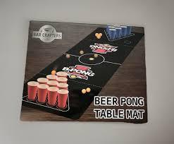 Party Games Beer Pong Table and Mat Bar Crafters New