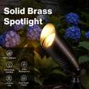 SUNVIE Solid Brass Landscape Spotlight 12V Heavy Duty LED Low Voltage Landscape Lighting Waterproof Uplights Outdoor Spot Lights for Garden Yard House, Classic Outdoor Spotlight without Bulb, 8 Pack