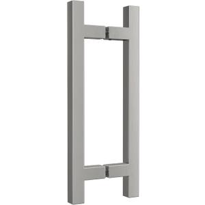 8" Square Shower Door Handle, Back to Back Shower Doors Handle, Compatible with 1/4" to 1/2" Glass Thick, Stainless Steel 304 Shower Doors Handles Replacement, Brushed Nickel