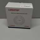 2 Pack 10 Year Battery Smoke and Carbon Monoxide Detector, Slim Smoke Alarm CO Detector with Large LCD Display, Adhesive or Screw Installation