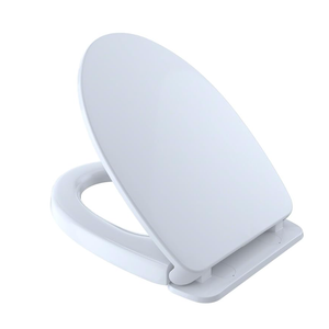 TOTO SoftClose Slow Close Elongated Toilet Seat and Lid, Cotton White - SS124#01