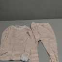 Burt's Bees Baby Girls' Pajamas, 1-Piece Long Sleeve Tee and Pants Organic Cotton PJ Set, 4T