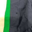 LifeShe Womens Puff Sleeve Babydoll Dress V Neck Navy Blue Striped Color Block Tiered Mini Dresses S