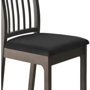 Deisy Dee Velvet Seat Covers for Dining Room Chairs, Chair Covers for Dining Room Set (4, Black)