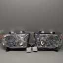 Headlight Assembly for 2007-2013 Toyota Tundra & 2008-2017 Toyota Sequoia 2PC Replacements Headlamp Chrome Housing Amber Reflector
