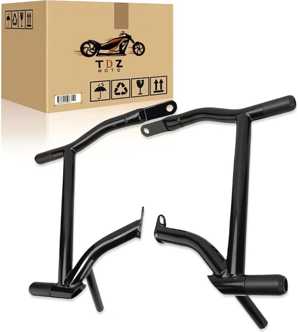 TDZ 1-1/4" Saddle Bag Guards for 2009-2025 Harley Touring Street Glide Road Glide Road King Electra/Ultra Optional Multi-Color Decorative Wheel Collocation