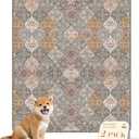 nunubaby Washable Pee Pads for Dogs, Stylish, Non-Slip and Leak-Proof Pee Pads. Reusable Potty Pads for Dogs for Crates and Floors.(Brown/Multi, 31" x36" ) (31x36 Inch (Pack of 2))