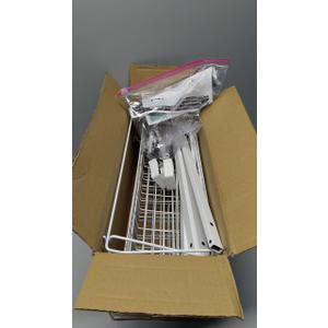 Over The Door Pantry Organizer, Wall Mount Spice Rack, Pantry Hanging Storage and Organization, 6 Adjustable Baskets Heavy-Duty Metal for Home & Kitchen, Back of Door Seasoning Rack - White