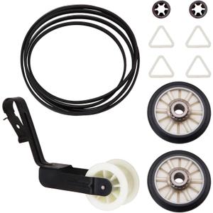 Dryer Repair Kit Replace for Whirlpool WED5000DW1 WED5000DW2 WED5010LW1 WED5010LW0 WED49STBW0 WED49STBW1 WED5000VQ0 WED5000VQ1 - Drum Rollers 14210017, Belt 341241, Idler Pulley 14210023