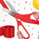 Red Ribbon Cutting Ceremony Kit 20 Inch Giant Scissors and Ribbon Giants Grand Opening Scissors Big Shears for Special Events Inaugurations and Ceremonies
