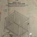 Dream On Me Aden 4-in-1 Convertible Mini Baby Crib, GREENGUARD Gold & BSA Certified, Sustainable Pinewood, Non-Toxic Finish, 3 Mattress Heights, Converts to Mini Day & Twin-Size Bed - Cherry