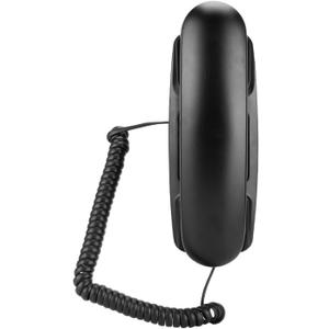 GOWENIC Wall Mount Landline Telephone Corded Home Phone for Hotel Office Home with Flash Mute Redial Function No Caller ID Desktop or Wall Mountable (Black)