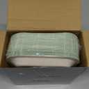 Dandat 100 Pack 7 Inch Easter Paper Square Plates Appetizer Disposable Cake Plates Disposable Lunch Metallic Foil Dessert Tableware for Birthday Wedding Anniversary Party Supplies (Green)