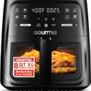 Gourmia 8 Qt Air Fryer, 8 Presets with Digital Display, FryForce 360 Technology, Easy View Window & Interior Light, Dishwasher Safe Basket, Black (Countertop)