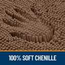 OLANLY Bathroom Rugs 34x21, Extra Soft Absorbent Chenille Bath Rugs, Rubber Backing Quick Dry, Machine Washable Bath Mats for Bathroom Floor, Tub and Shower, Home Decor Accessories, Mocha