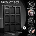 9 Slots Wall-Mounted Graded Card Display Compatible with Psa,Black