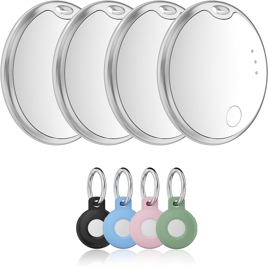 Invisible Guard Finder Tag-4 Pack, Bluetooth Tracker Works with Apple Find My(iOS Only)-Waterproof, Replaceable Battery (4WH)