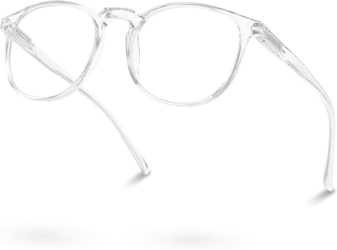 IBOANN Blue Light Glasses for Woman/Men, Fashion Blue Light Glasses Men, Fake Glasses Help Reduce Screen Fatigue (Transparent)